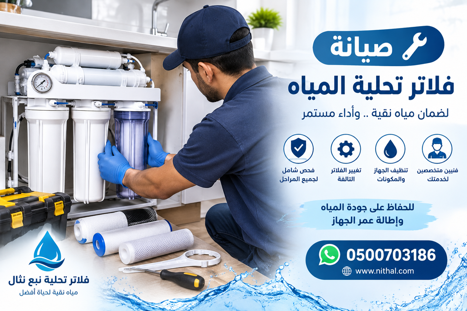 عنوان المقال: فلاتر تحلية المياه وأنواعها | دليل الصيانة والاختيار
